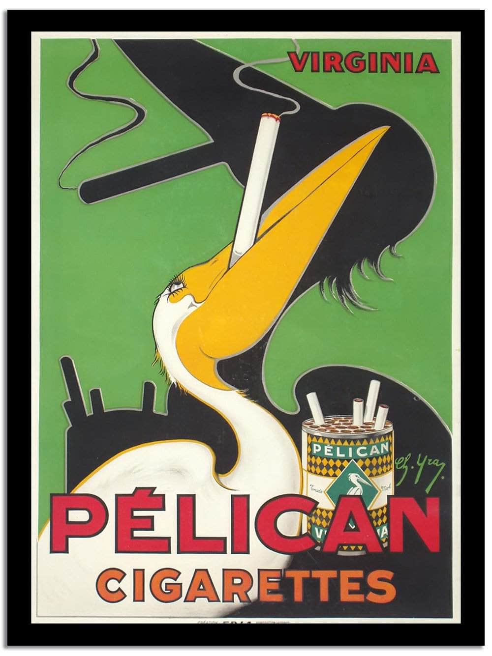 Pelican  Vintage Poster Fine Art Print