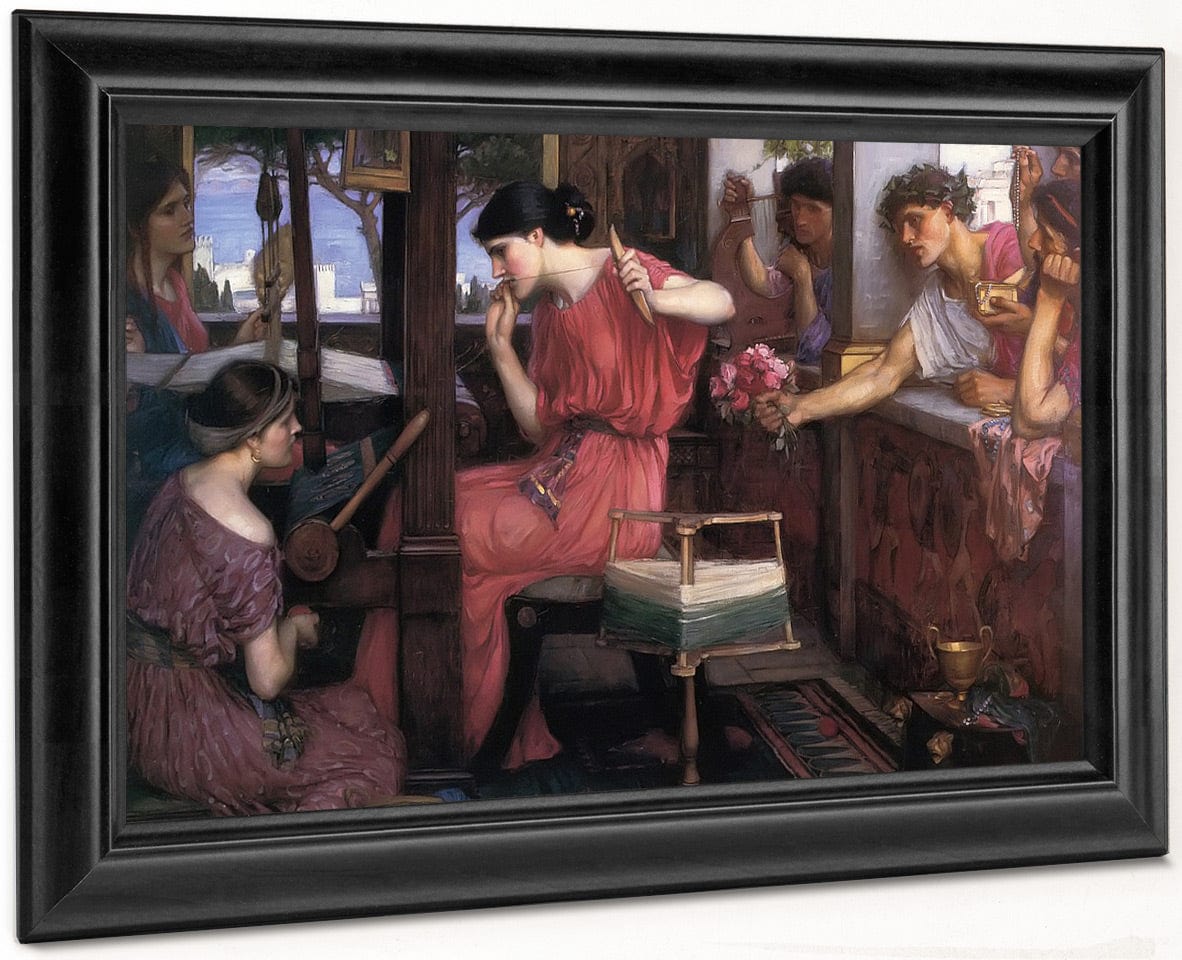 Penelope And The Suitors By John Waterhouse Fine Art Print