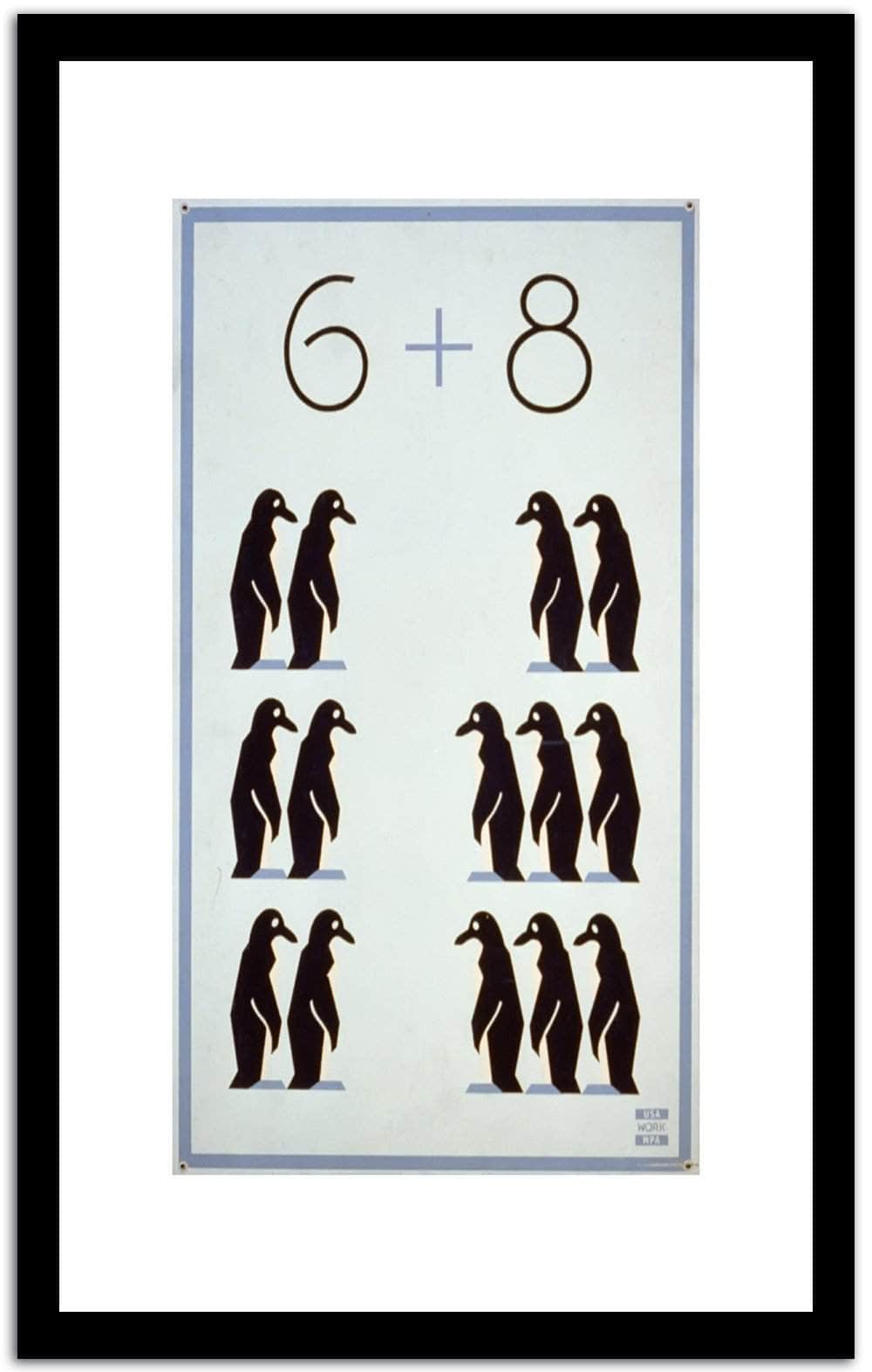 Penguins  Vintage Poster Fine Art Print