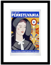 Pennsylvania  Vintage Postera Fine Art Print