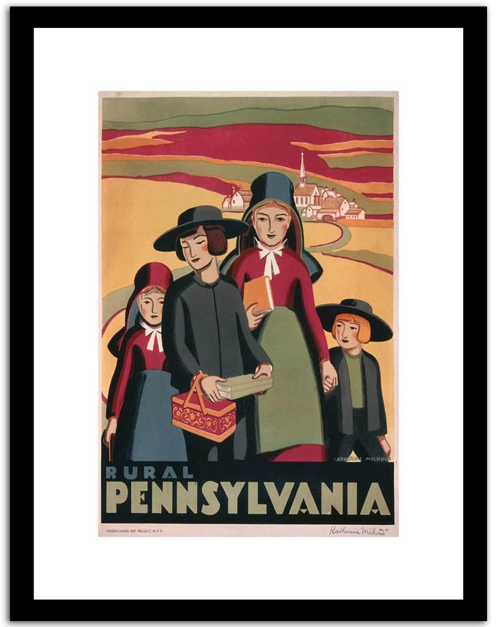 Pennsylvania  Vintage Posterd Fine Art Print