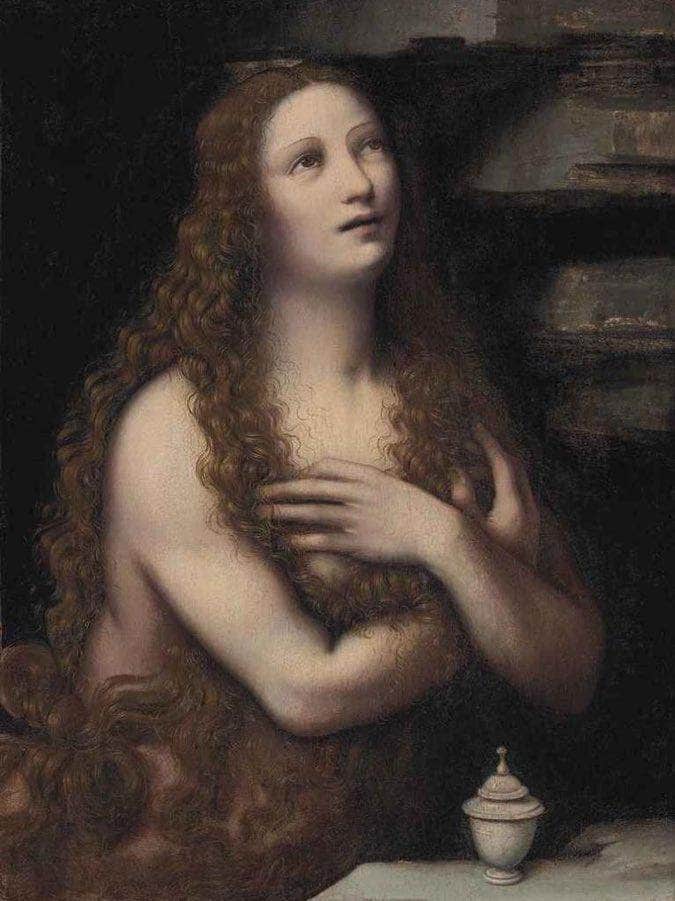 Pentitent Magdelen By Giampietrino Fine Art Print