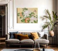 Peonies And Butterfly By Hokusai Fine Art Print