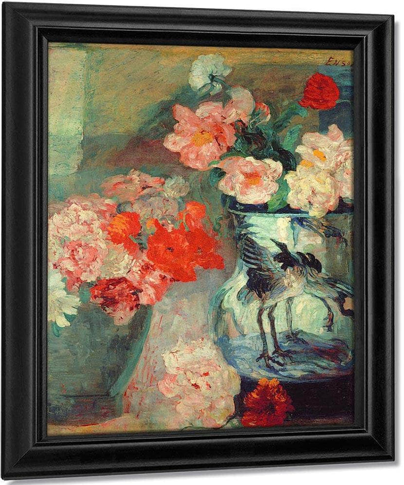 Peonies And Poppies By James Ensor Fine Art Print
