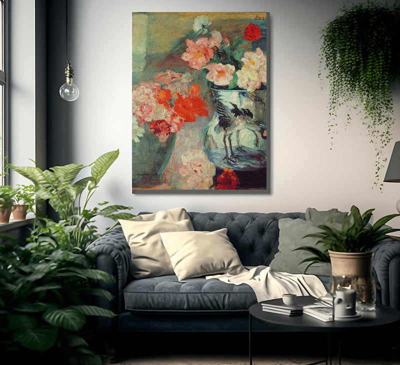 Peonies And Poppies By James Ensor Fine Art Print