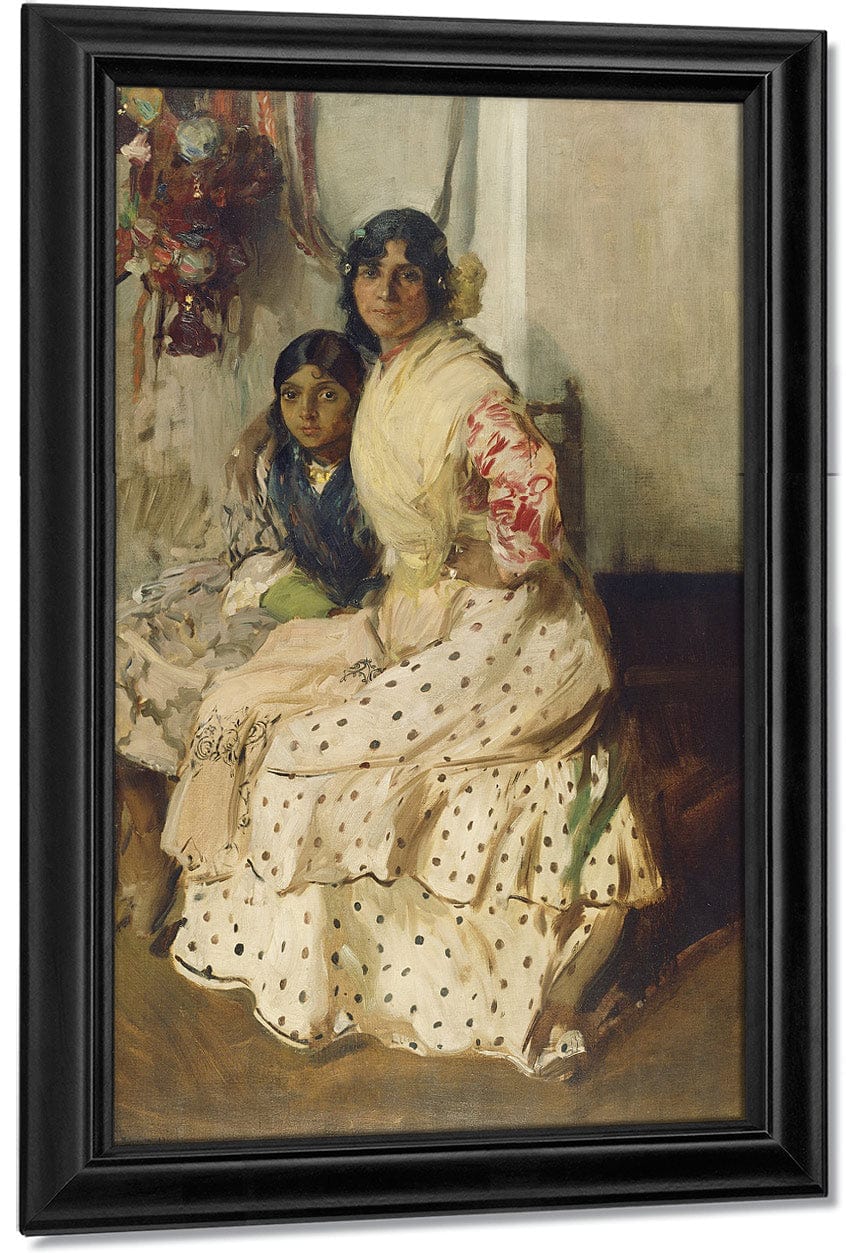 Pepilla The Gypsy And Her Daughter By Joaquin Sorolla Y Bastida Fine Art Print