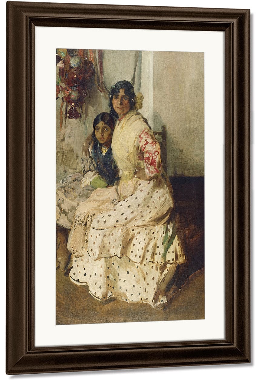 Pepilla The Gypsy And Her Daughter By Joaquin Sorolla Y Bastida Fine Art Print