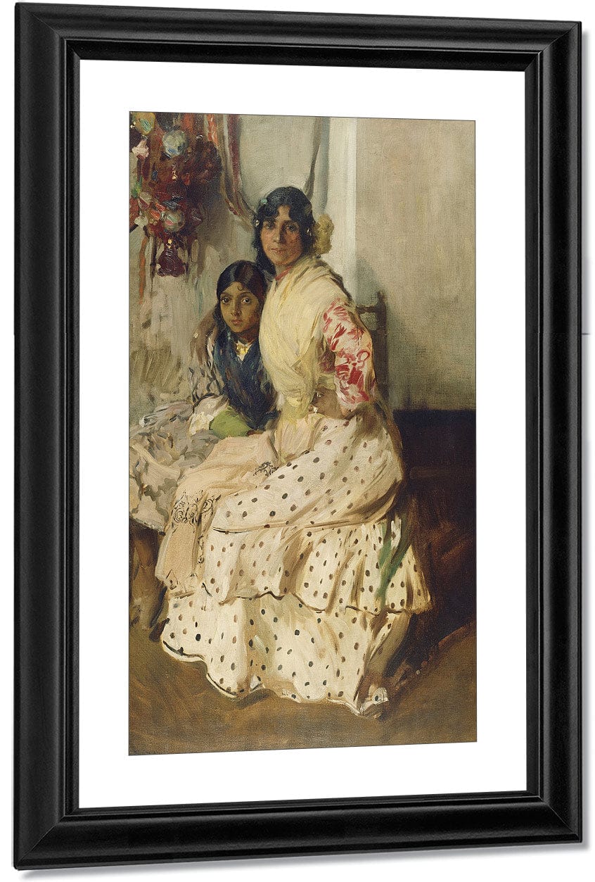 Pepilla The Gypsy And Her Daughter By Joaquin Sorolla Y Bastida Fine Art Print