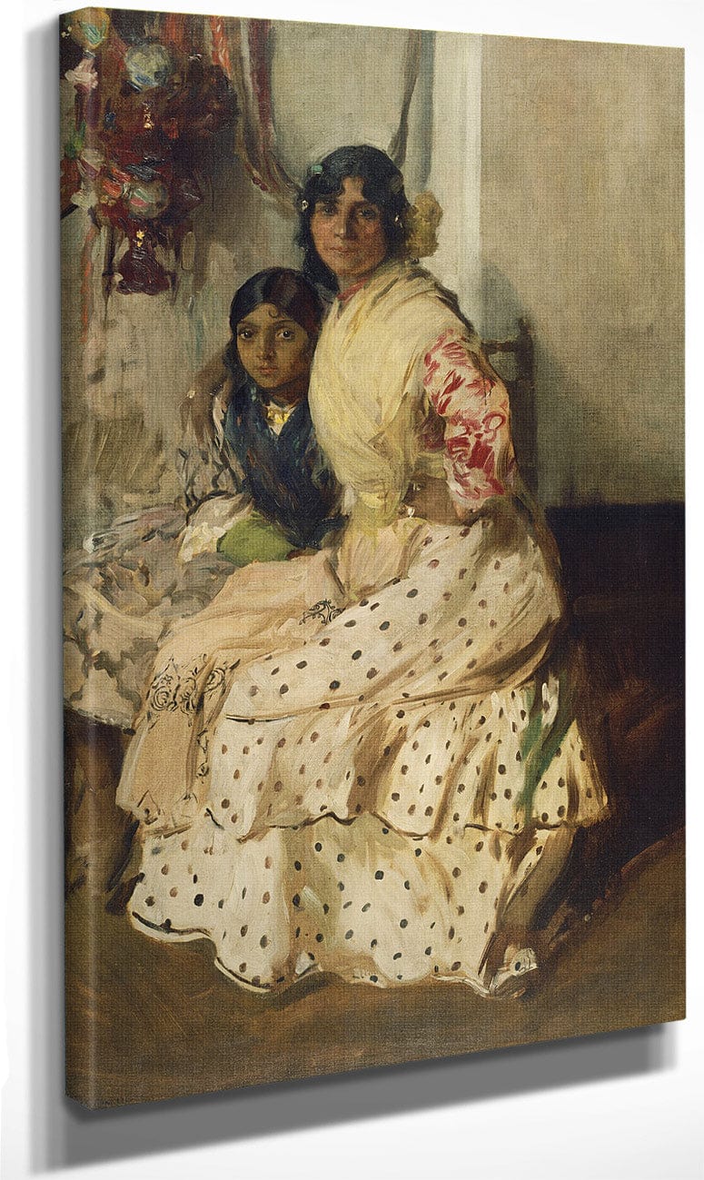 Pepilla The Gypsy And Her Daughter By Joaquin Sorolla Y Bastida Fine Art Print