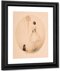 Perroquet Bleu And La Cage Rouge Two Works 1928 By Louis Icart Fine Art Print