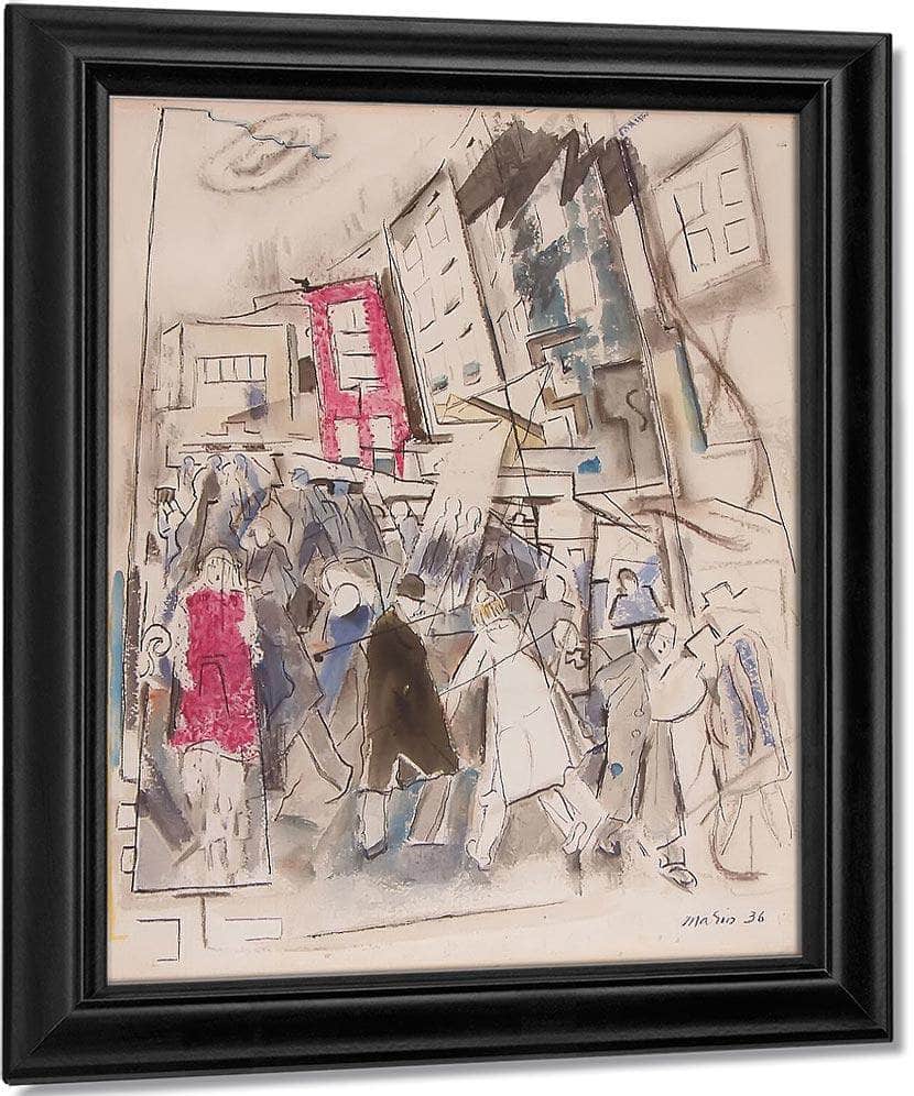 Pertaining To Nassau Street By John Marin Fine Art Print