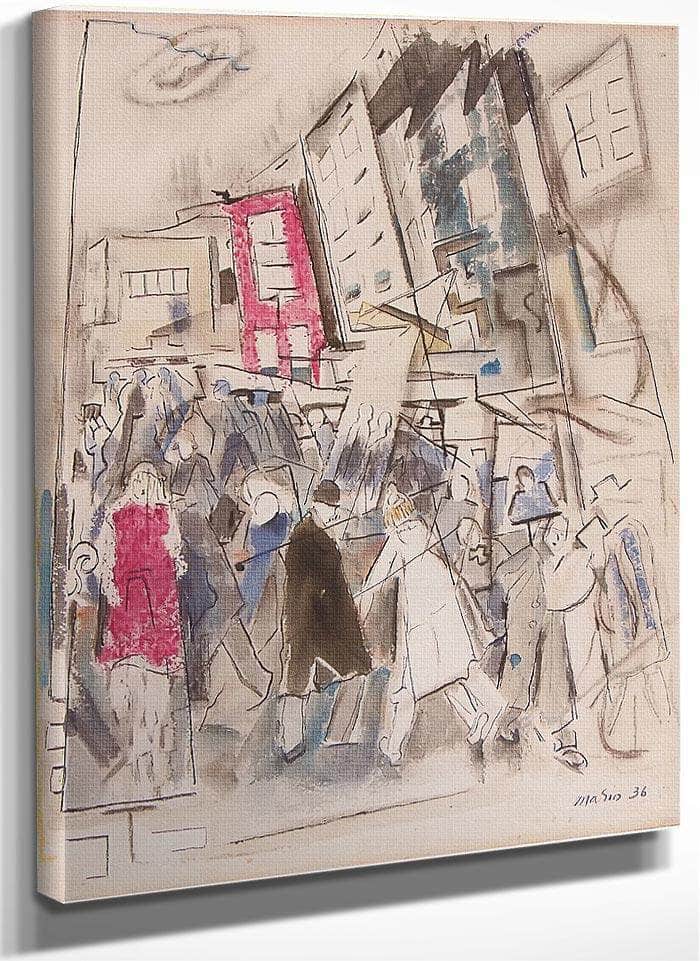 Pertaining To Nassau Street By John Marin Fine Art Print