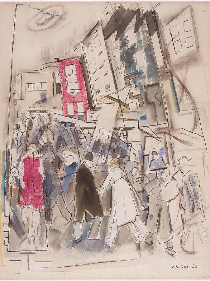 Pertaining To Nassau Street By John Marin Fine Art Print