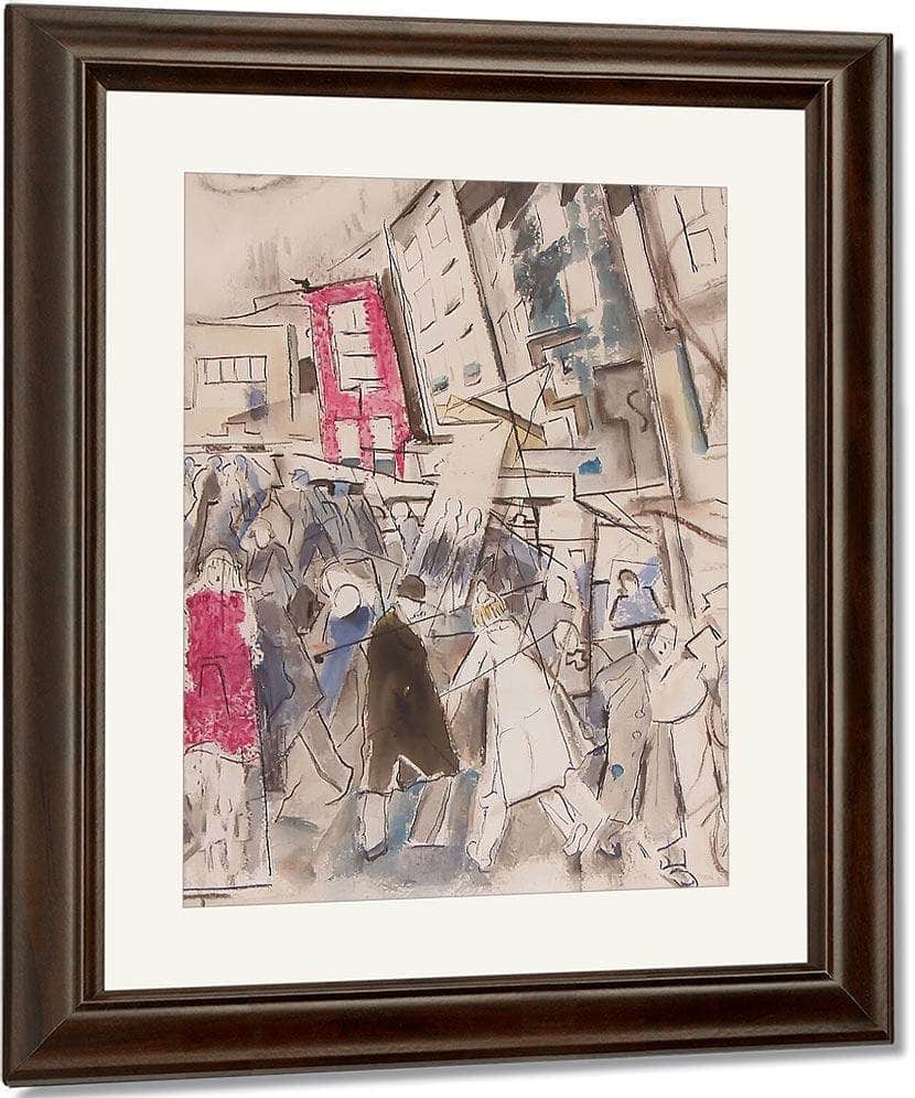 Pertaining To Nassau Street By John Marin Fine Art Print