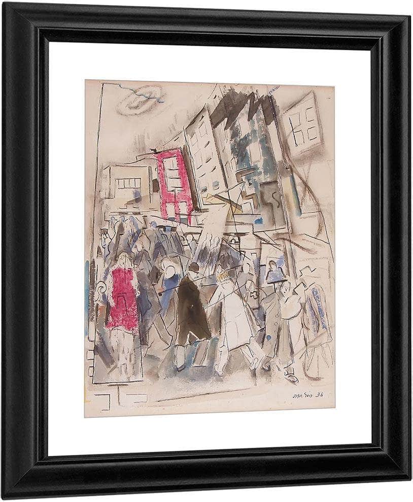 Pertaining To Nassau Street By John Marin Fine Art Print