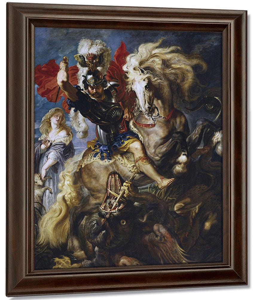 Peter Paul Rubens Saint George And The Dragon 1607 By Peter Paul Rubens Fine Art Print