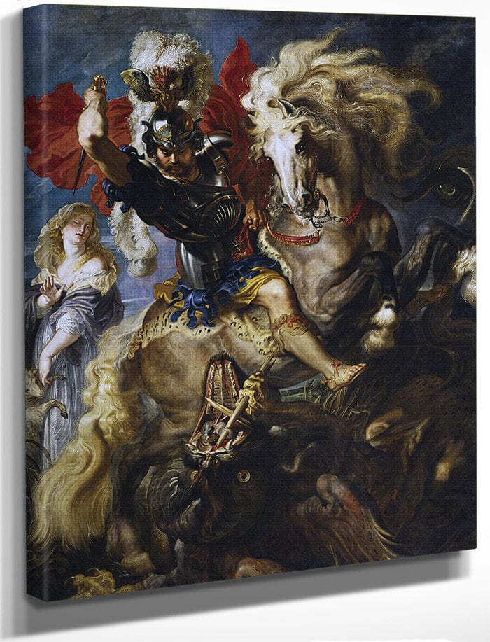 Peter Paul Rubens Saint George And The Dragon 1607 By Peter Paul Rubens Fine Art Print