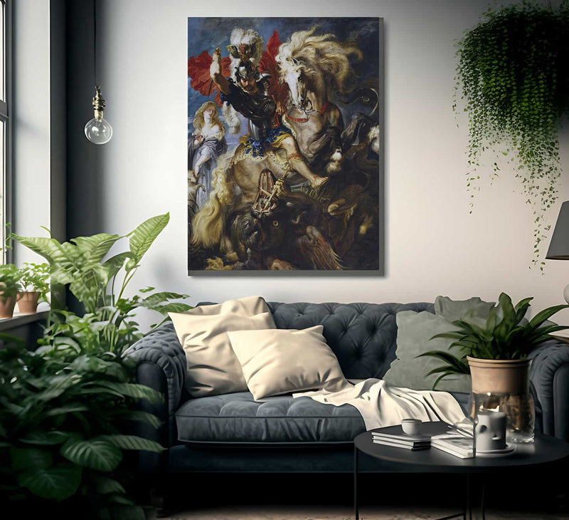 Peter Paul Rubens Saint George And The Dragon 1607 By Peter Paul Rubens Fine Art Print