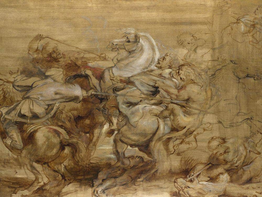 Peter Paul Rubens Sketch For The Lion Hunt 1615 By Peter Paul Rubens Fine Art Print