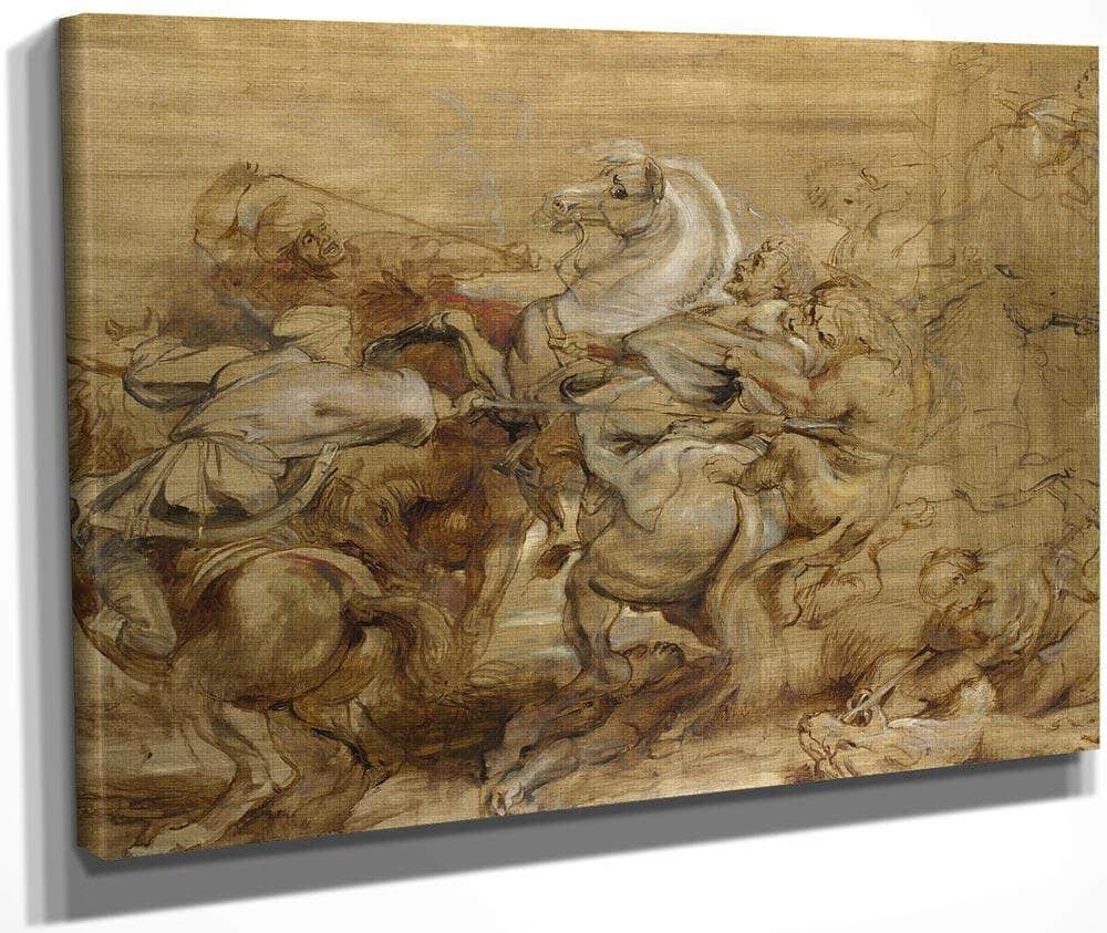 Peter Paul Rubens Sketch For The Lion Hunt 1615 By Peter Paul Rubens Fine Art Print
