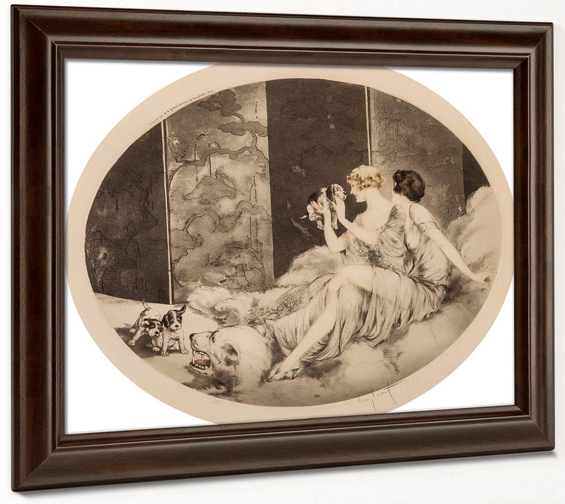 Petit Chiens 1925 By Louis Icart Fine Art Print