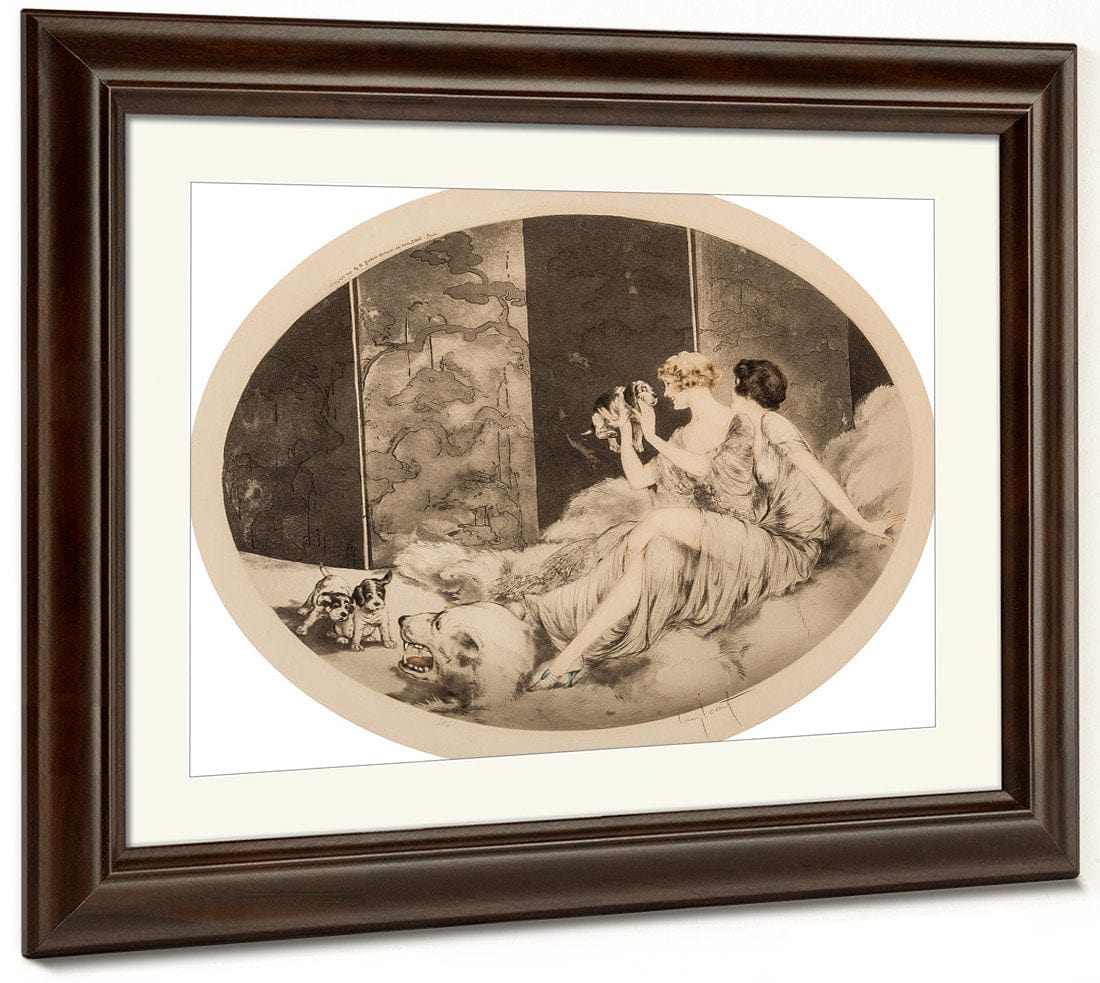 Petit Chiens 1925 By Louis Icart Fine Art Print