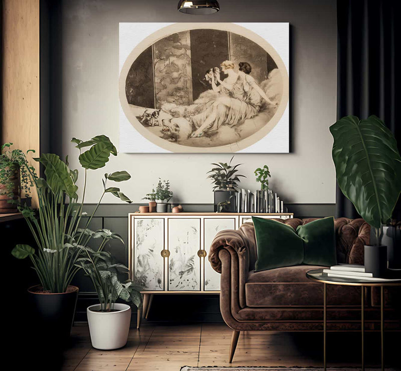 Petit Chiens 1925 By Louis Icart Fine Art Print