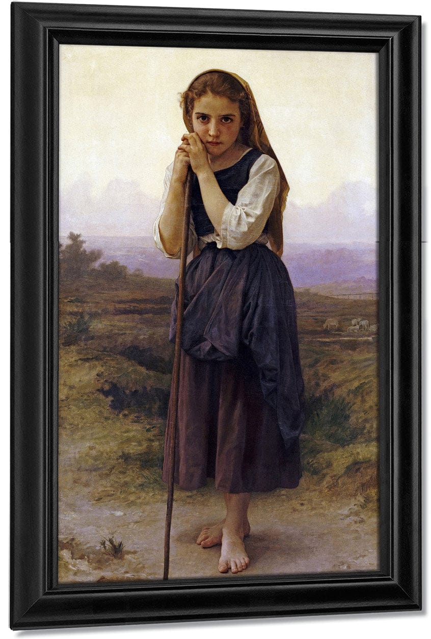 Petite Bergere By William Adolphe Bouguereau Fine Art Print