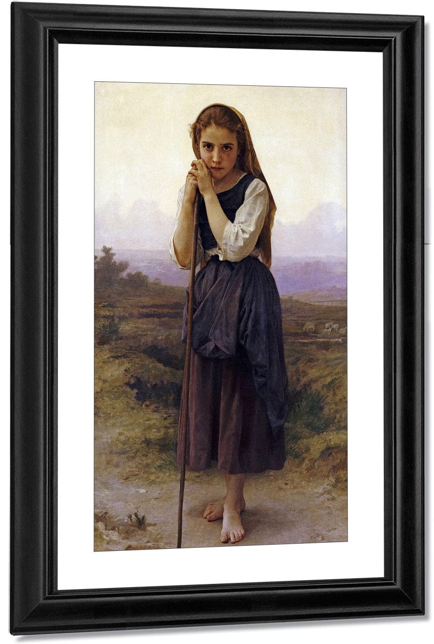 Petite Bergere By William Adolphe Bouguereau Fine Art Print