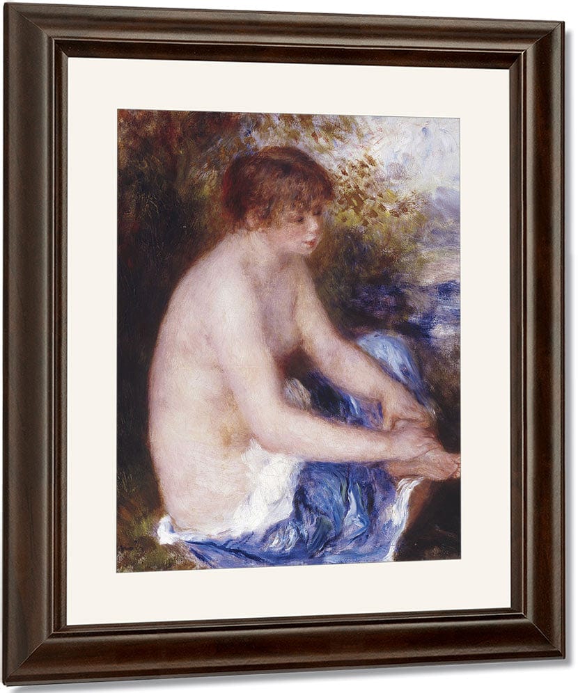 Petite Nu Bleu (Little Blue Nude) By Pierre Auguste Renoir Fine Art Print