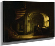 Philosopher With An Open Book By Rembrandt Fine Art Print