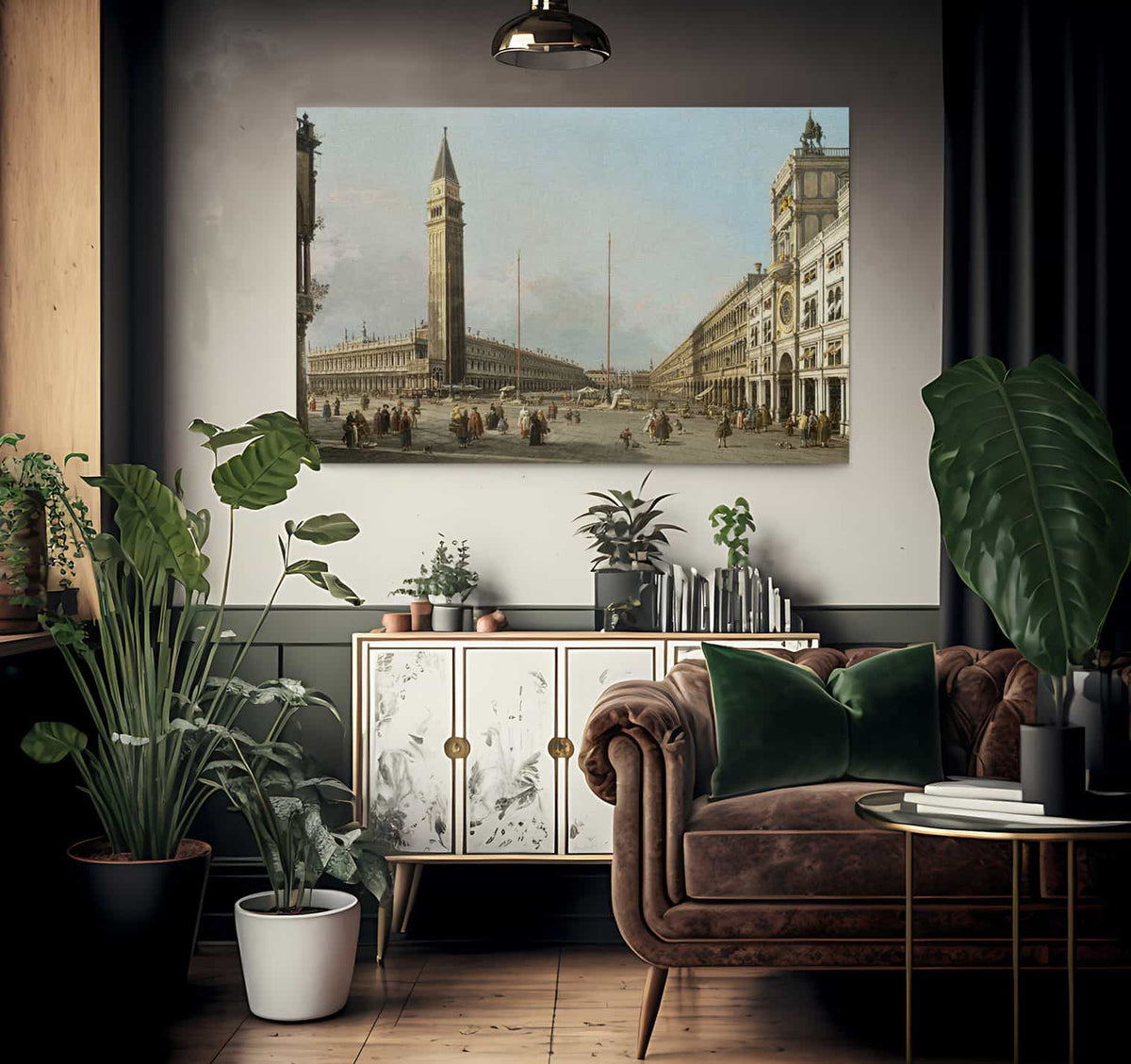 Piazza San Marco Looking South And West By Canaletto Fine Art Print