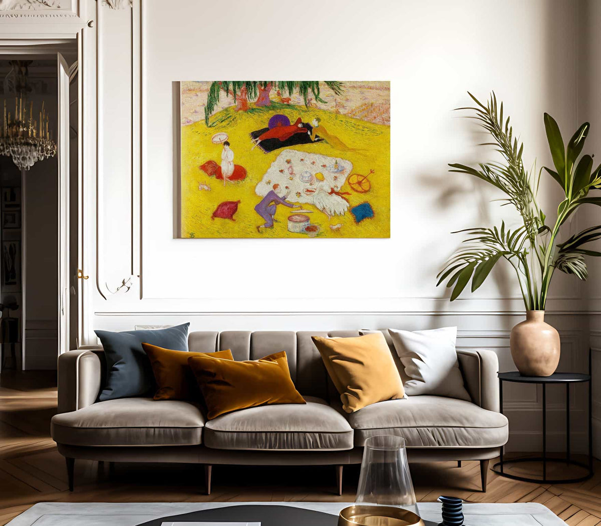 Picnic At Bedford Hills By Florine Stettheimer Fine Art Print