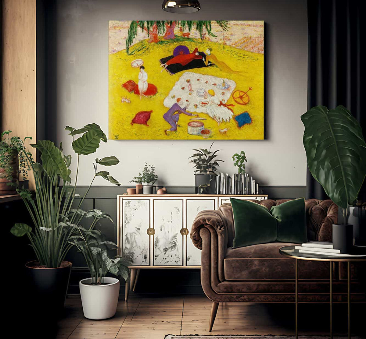 Picnic At Bedford Hills By Florine Stettheimer Fine Art Print