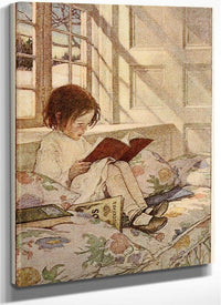 Picture Books In Winter  By Jessie Willcox Smith Fine Art Print