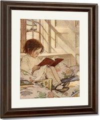 Picture Books In Winter  By Jessie Willcox Smith Fine Art Print