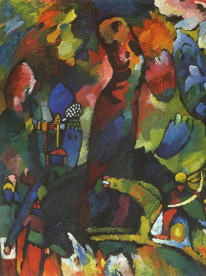 Picture With Archer 1909 By Wassily Kandinsky Fine Art Print
