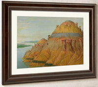 Picturesque Clay Bluff, 1700 Miles Above St. Louis' By George Catlin Fine Art Print