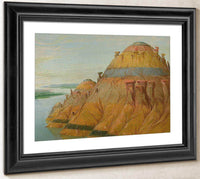 Picturesque Clay Bluff, 1700 Miles Above St. Louis' By George Catlin Fine Art Print