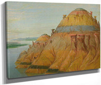 Picturesque Clay Bluff, 1700 Miles Above St. Louis' By George Catlin Fine Art Print