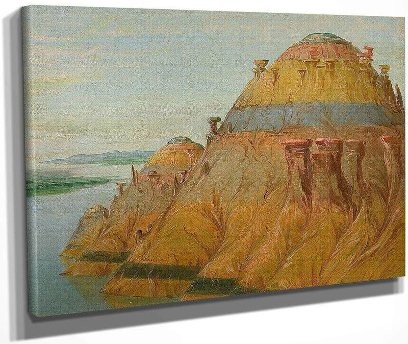 Picturesque Clay Bluff, 1700 Miles Above St. Louis' By George Catlin Fine Art Print