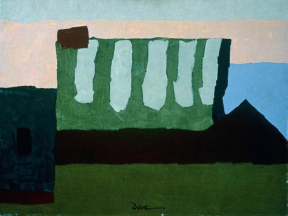 Pieces Of Red, Green, And Blue By Arthur Dove Fine Art Print