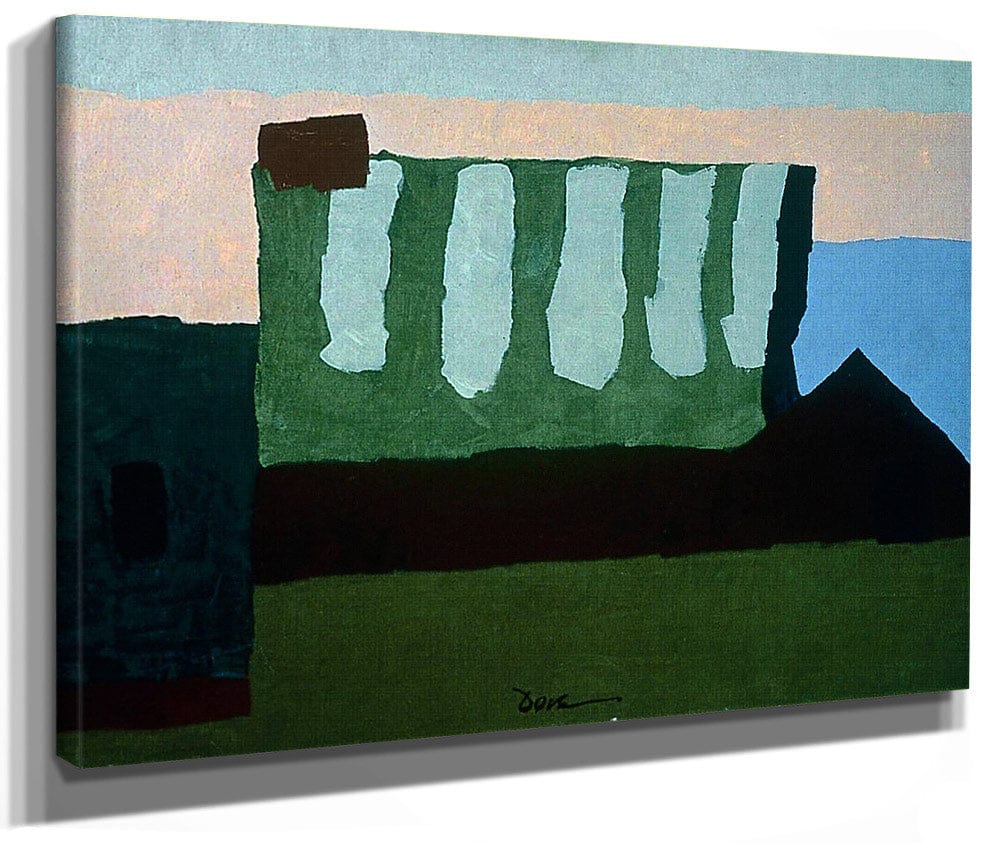 Pieces Of Red, Green, And Blue By Arthur Dove Fine Art Print