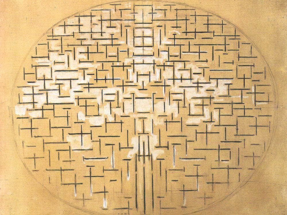 Pier And Ocean 1914 Charcoal And White Watercolour On Buff Paper 879X1112Mm The Museum Of Modern Art New York By Piet Mondrian Fine Art Print