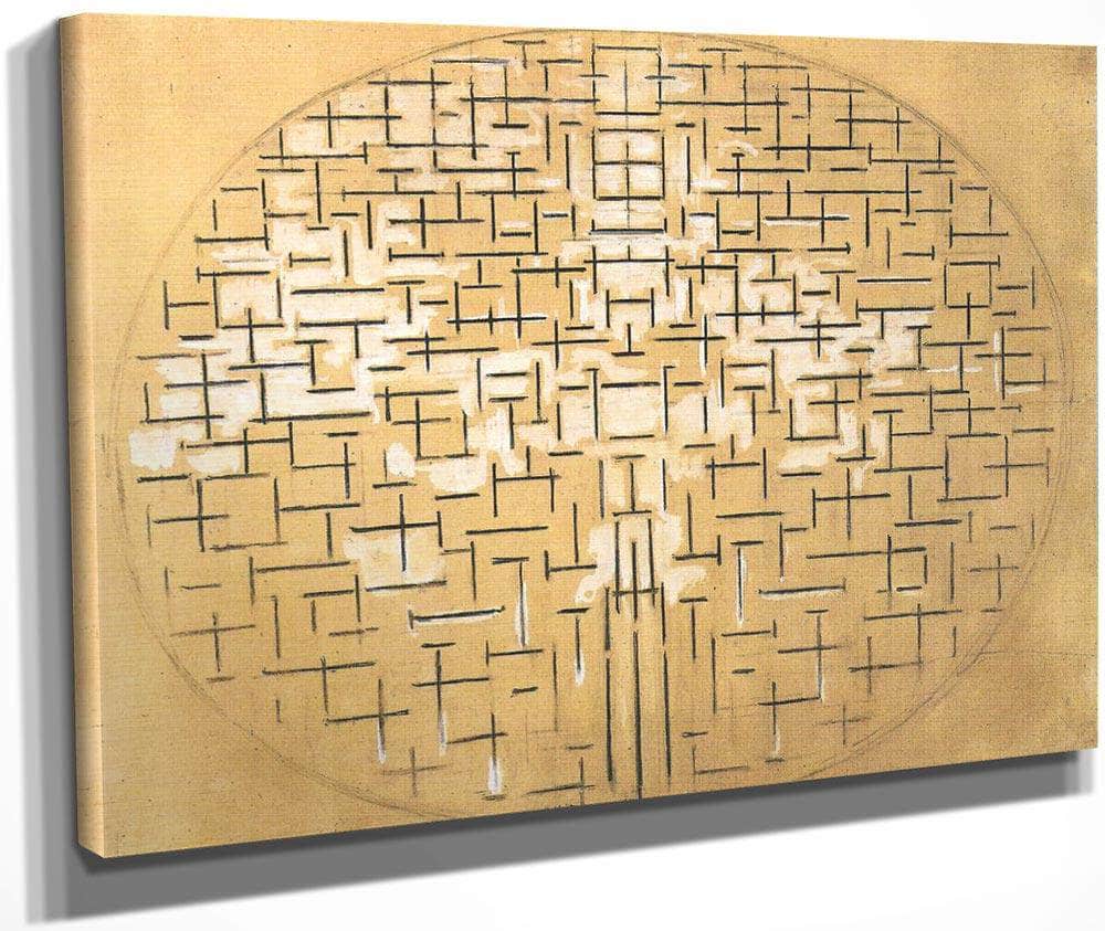 Pier And Ocean 1914 Charcoal And White Watercolour On Buff Paper 879X1112Mm The Museum Of Modern Art New York By Piet Mondrian Fine Art Print