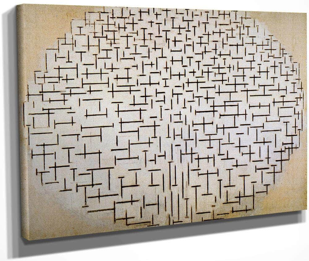 Pier And Ocean Composition No 10 1915 Oil On Canvas 850X1100Mm Kro Ller Mu Ller Museum Otterlo By Piet Mondrian Fine Art Print