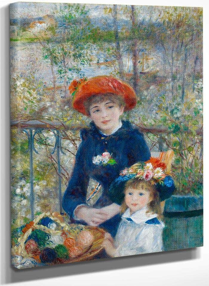 Pierre August Renoir  The Two Sisters On The Terrace 1881 100X80Cm Art Institute Of Chicago By Pierre Auguste Renoir Fine Art Print