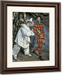 Pierrot And Harlequin (Mardi Gras) 1 By Paul Cezanne Fine Art Print