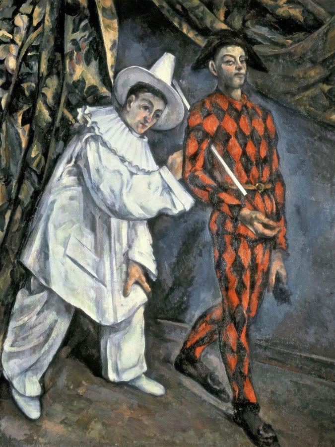 Pierrot And Harlequin (Mardi Gras) By Paul Cezanne Fine Art Print
