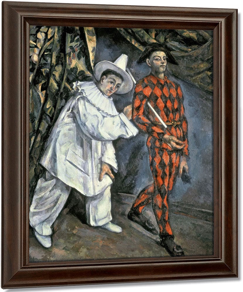 Pierrot And Harlequin (Mardi Gras) By Paul Cezanne Fine Art Print